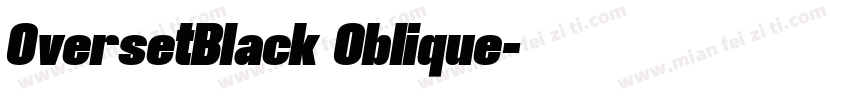 OversetBlack Oblique字体转换